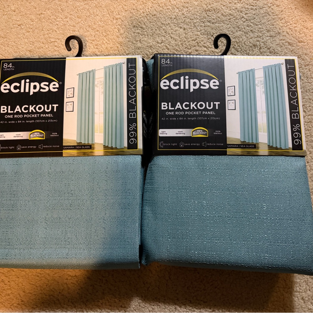 Eclipse Teal Blackout Curtains